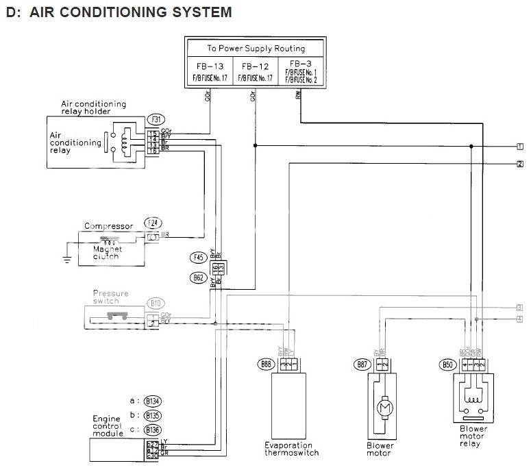 ('01-'02) 2002 Forester climate controls - Subaru Forester ... clark ignition wiring diagram 